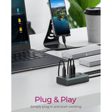 Icy box ib-hub1454-c31 USB-hub (grå blå-grå, 4x USB-C 3.2 (10 Gbit s))