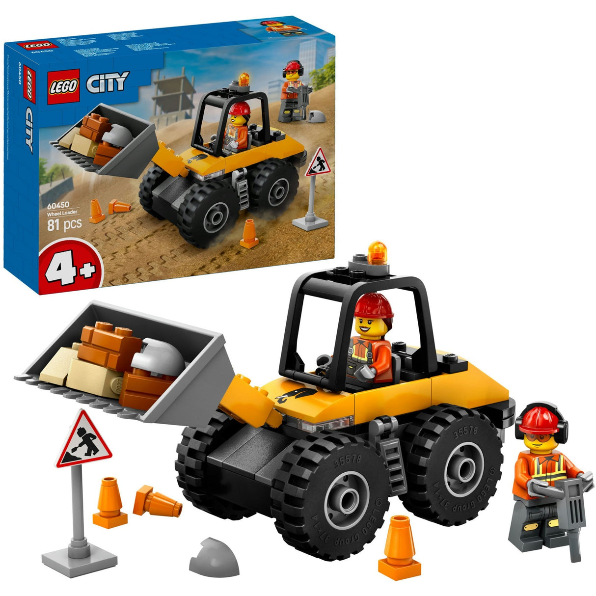 Lego city - gul hjullæsser byggelegetøj (60450)