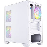 Xyz pc gear titanium view lite midi tårnhus (hvid | 2x USB-A | hærdet glas)