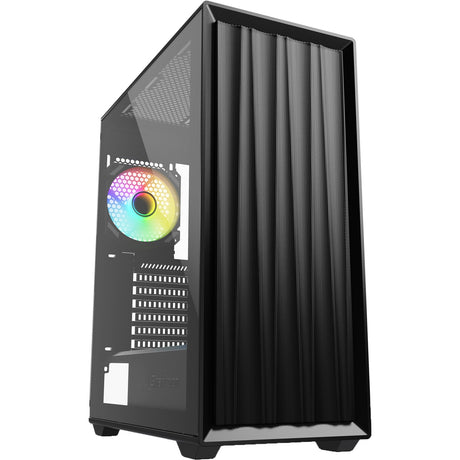 Sharkoon vk3 rgb midi tårnhus (sort | 2x usb-a | rgb | hærdet glas)