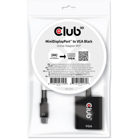 Club 3D mini displayport til VGA aktiv adapter