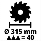 Einhell savbord te-ts 315 u bordrundsav (rød sort)