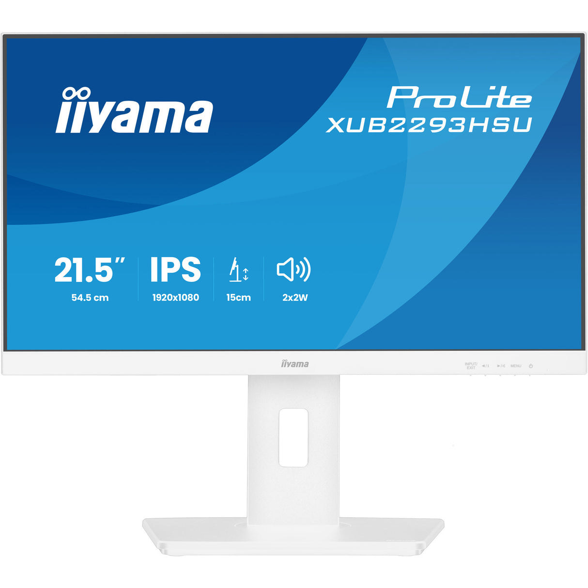Iiyama prolite xub2293hsu-w7 21.5 skærm (hvid (mat), HDMI, skærmport, 2x USB-A)