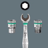 Wera 9608 hætte magnetisk strimmel b imperial imperial 1 topnøgle (sort grøn, 9 styk)