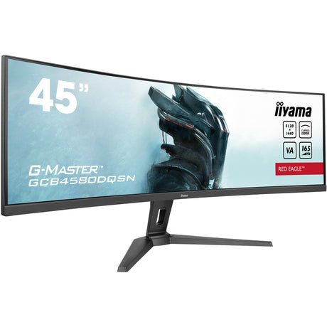Iiyama G-Master Red Eagle GCB4580DQSN-B1 45 buet ultrabred gaming-skærm (sort, 2x HDMI, skærmport, 3x USB-A, USB-B, USB-C, RJ-45, 165 Hz)