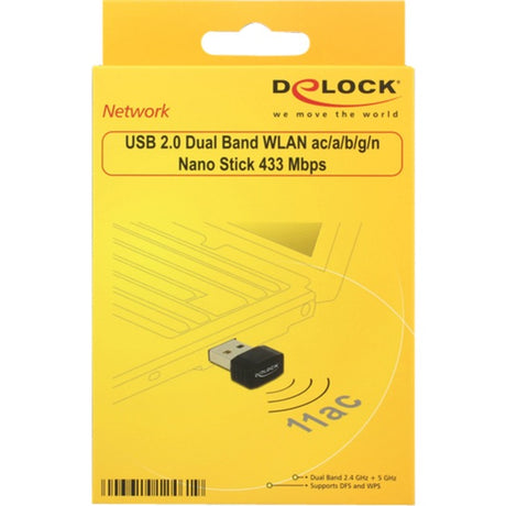 Delock USB 2.0 dual band WLAN nano stick WLAN adapter (sort)