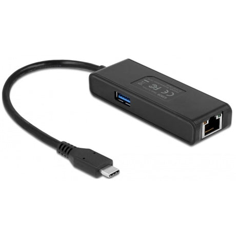 Delock USB-C adapter til 2,5 Gigabit LAN med USB-A hun (sort)