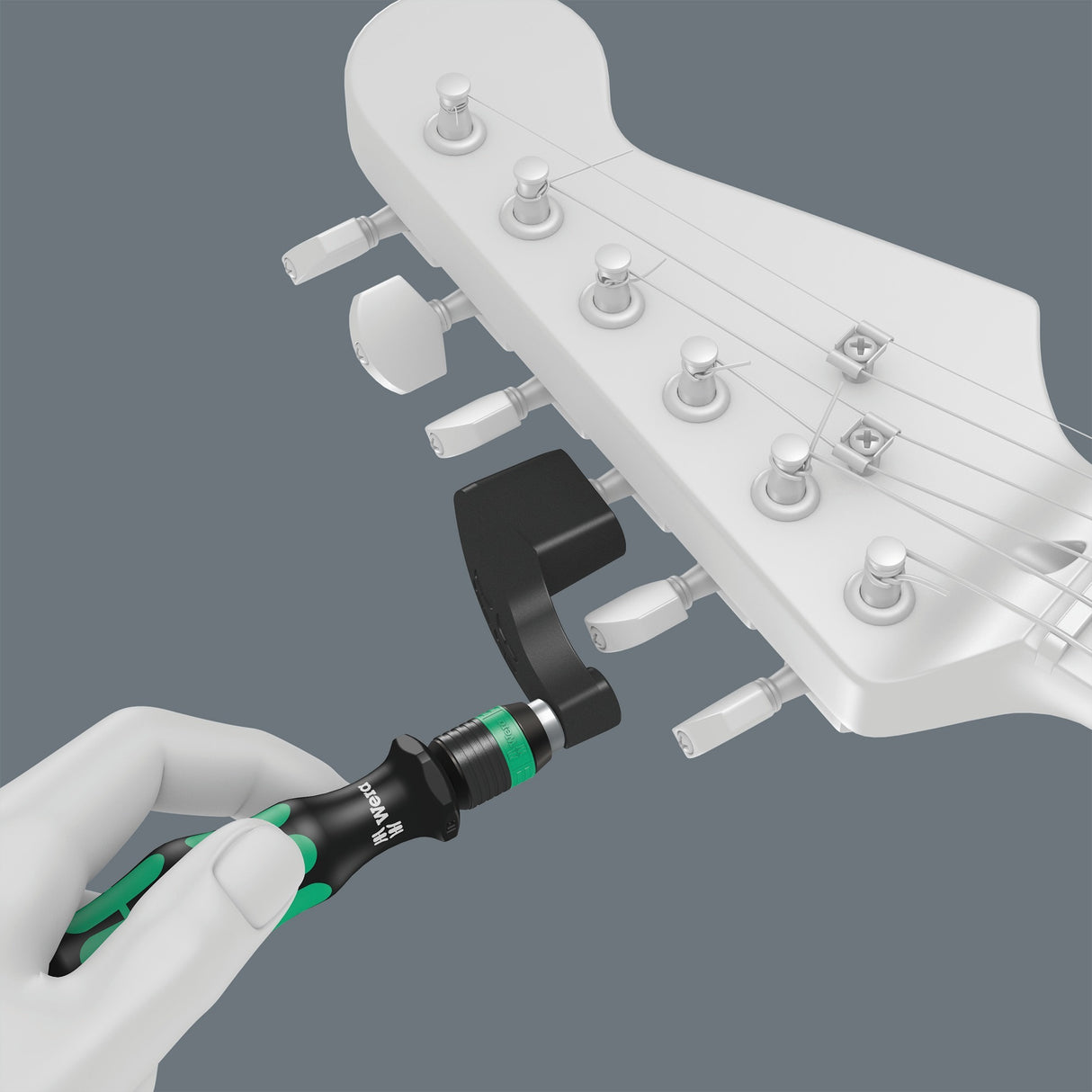 Wera 9100 guitar reparationssæt, 27-delt værktøjssæt (sort)