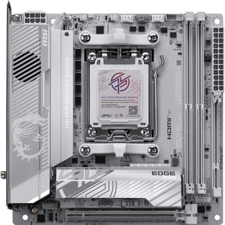 Msi mpg x870i edge ti evo wifi socket am5 moederbord (wit, raid, 5gb-lan, wi-fi 7, bt 5.4, sound, mini-itx)