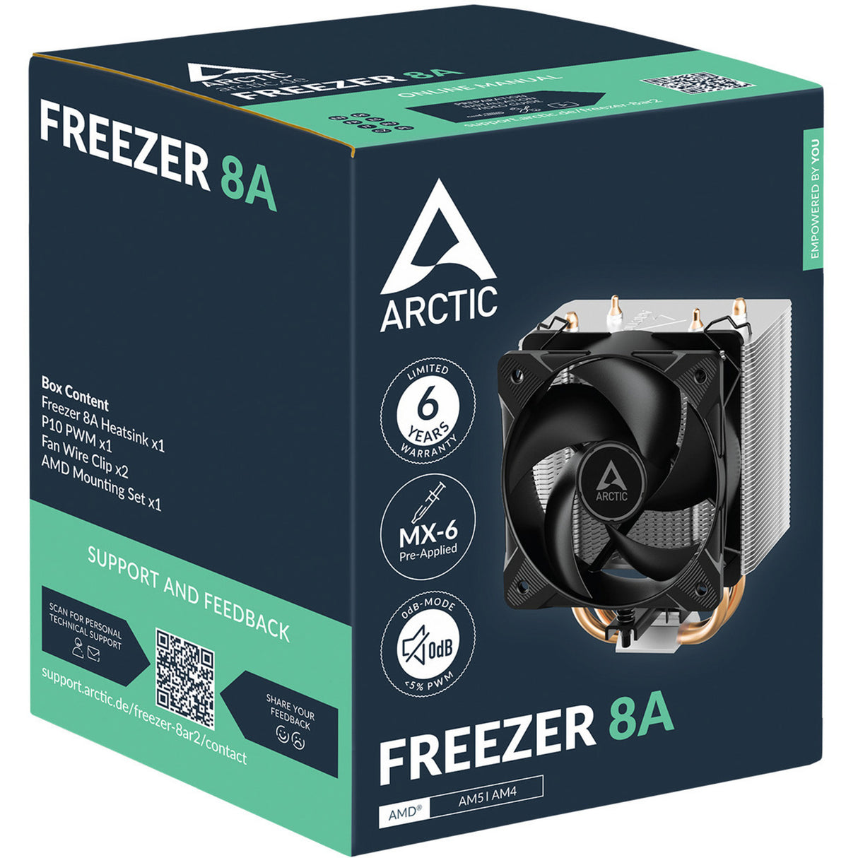 Arctic freezer 8a CPU køler (4-pin PWM)