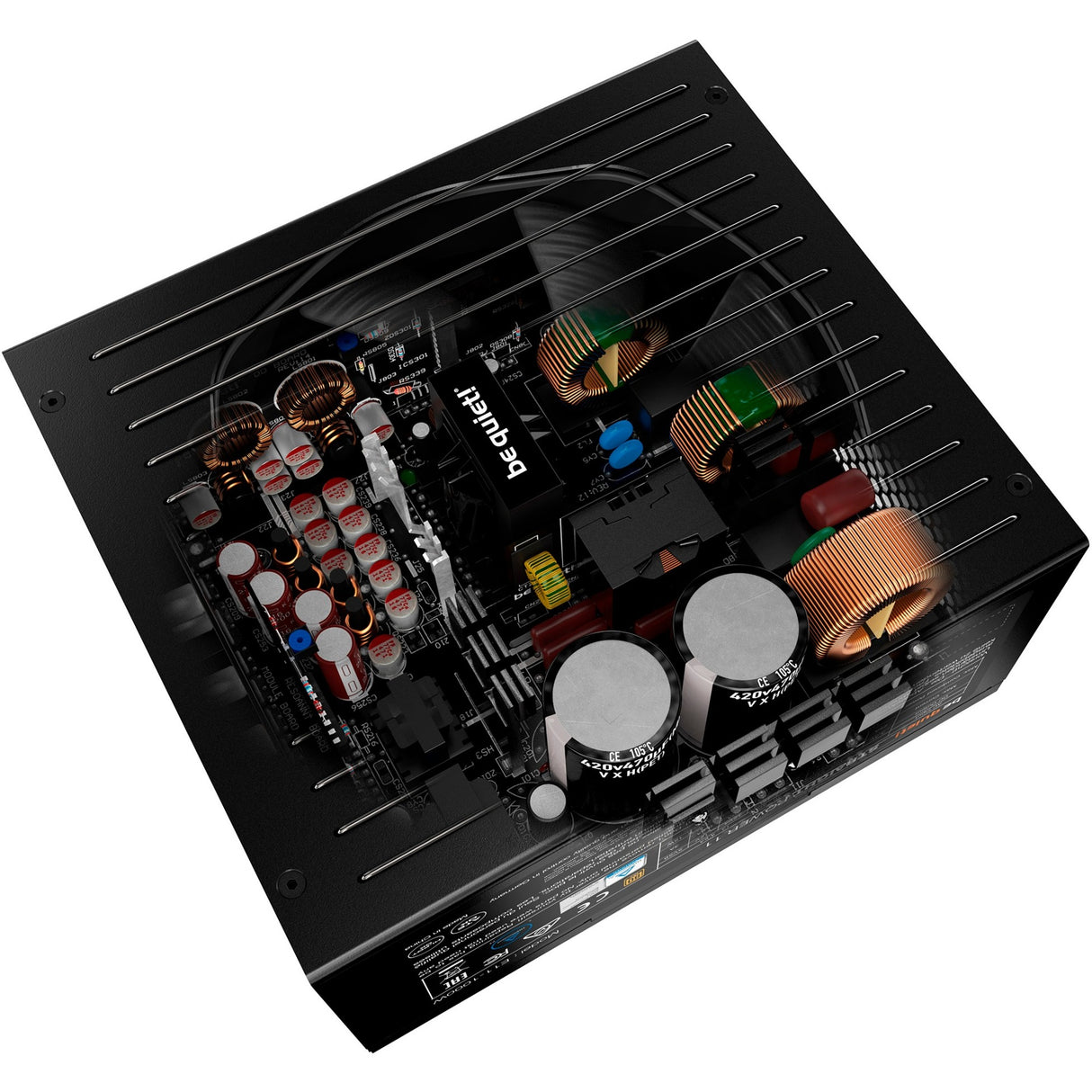 Vær stille! straight power 12 platinum modulær 750 watt strømforsyning (sort, 1x 12v-2x6, 4x pcie)