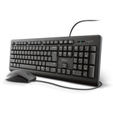 Trust primo tastatur mus sæt, desktop sæt (sort, amerikansk layout, membran)