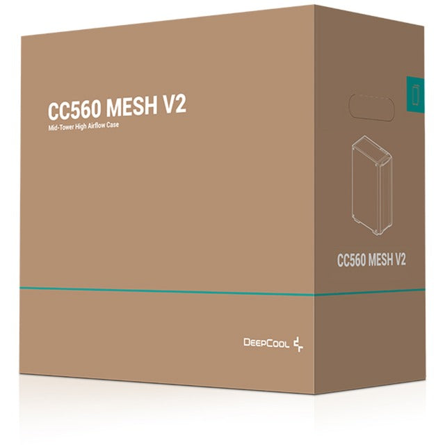 Deepcool CC560 Mesh V2 Midi Tower-hus (sort | 2x USB-A | RGB | Vindue)