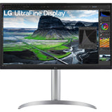 LG Ultrafine 27UQ850V-W 27 4K UHD-skærm (hvidsølv, 2x HDMI, skærmport, 2x USB-A, USB-B, USB-C)