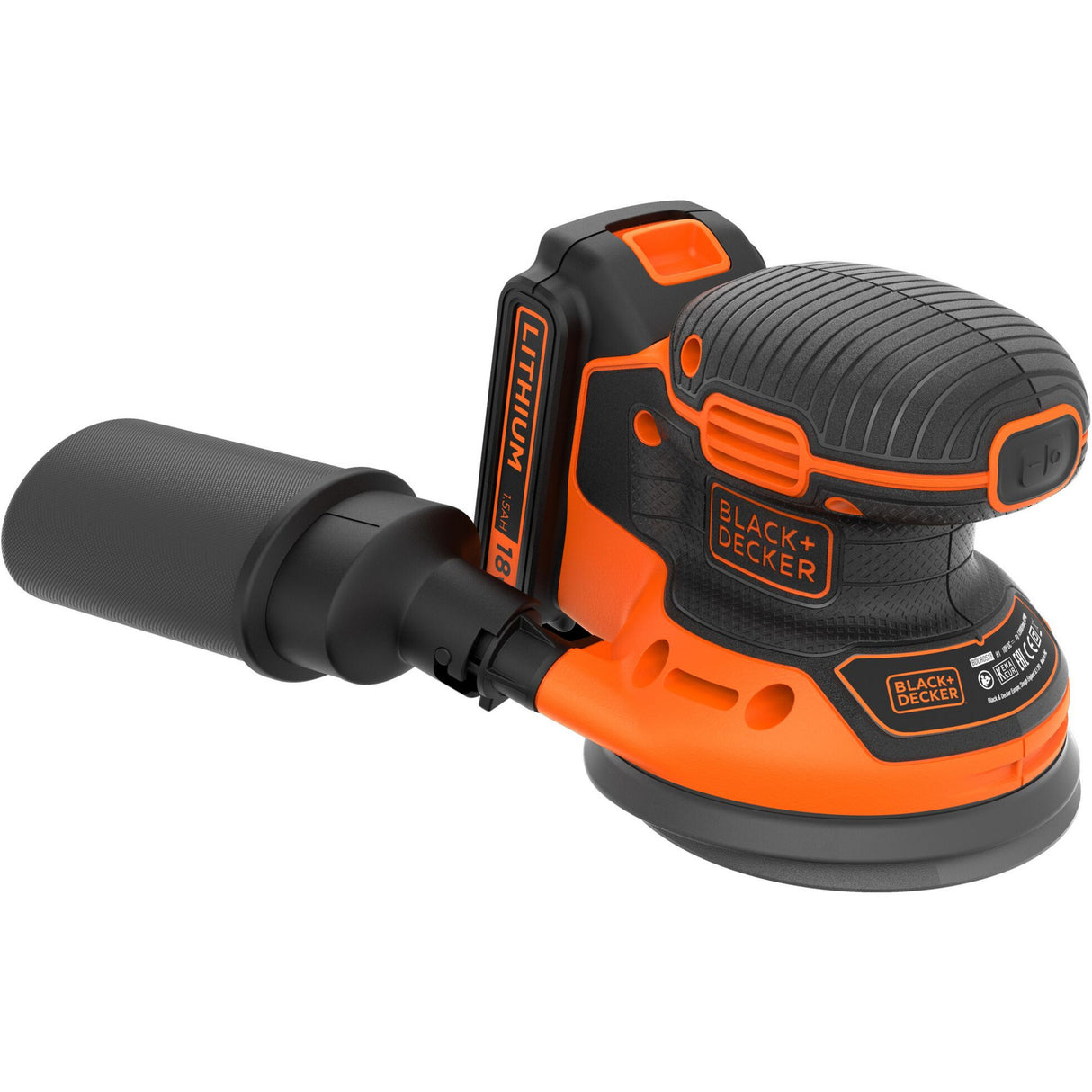 Black+decker 18v skruetrækker + 18v excentrisk slibemaskine bundt (sort orange)