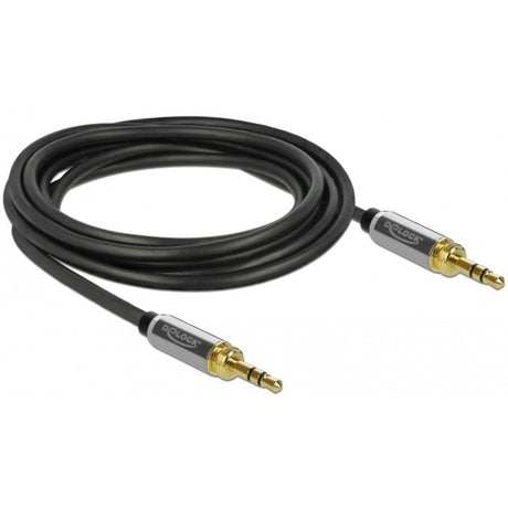 Delock stereokabel 3,5 mm 3 ben stik > 3,5 mm 3 ben stik (sort, 3 meter)