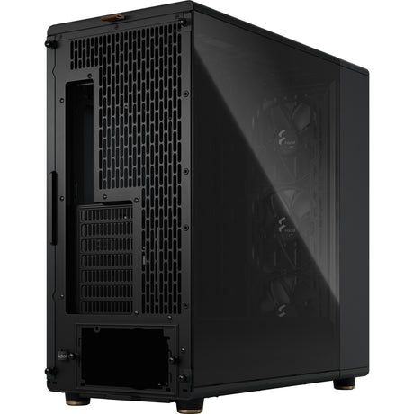 Fractal design nord xl midi tårnhus (sort træfarve | 2x USB-A | 1x USB-C | hærdet glas)