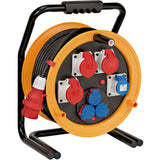 Brennerstuhl brobusta cee 4 ip44 kabelrulle, 40m rn kabel (gul sort, 40m rn kabel)
