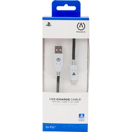 Powera USB-C kabel til Playstation 5 (sort og hvid, 3 meter)
