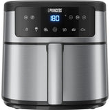 Princess digital airfyer 6l varmluftsfrituregryde (sort sølv, 6 liter)