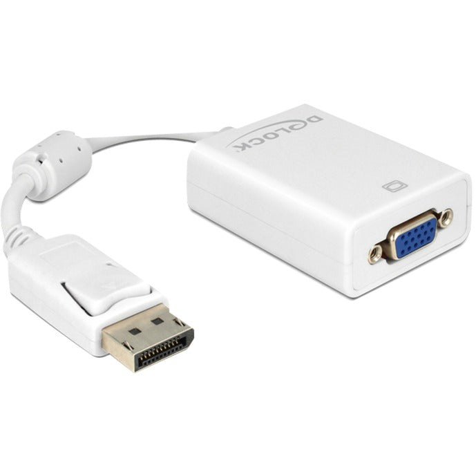 Delock displayport 1.2 > VGA-adapter (hvid, 0,22 meter)