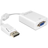 Delock displayport 1.2 > VGA-adapter (hvid, 0,22 meter)