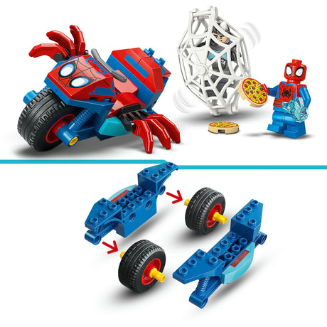 Lego marvel - spidey på sin motorcykel vs. rhino byggelegetøj (11206)