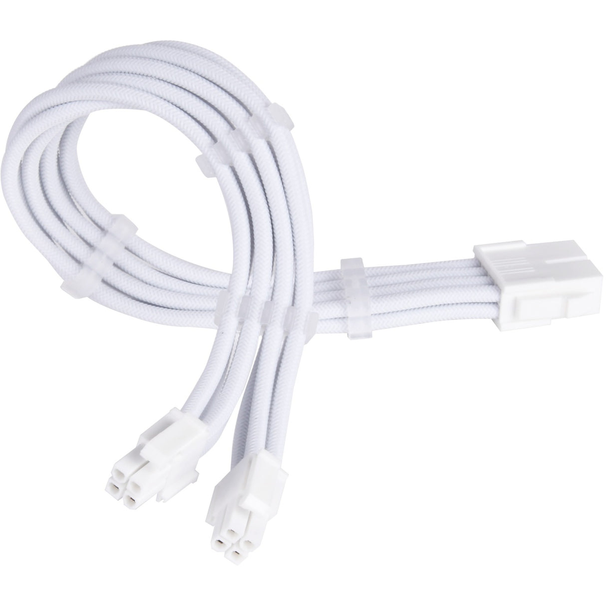 Silverstone sst-pp07e-eps8w-v2, eps 12v 8pin (4+4) forlængerkabel (hvid, 30 centimeter)