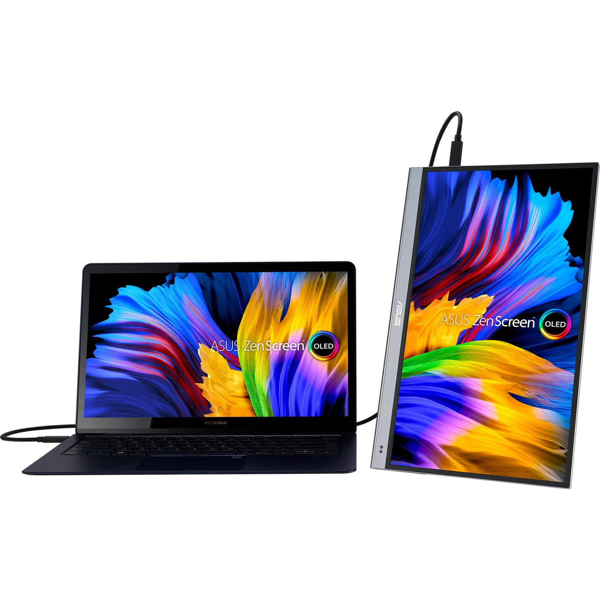 Asus zenscreen oled mq16ahe 15.6 skærm (sølv, usb-c, mini hdmi)