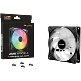 Vær stille! light wings lx pwm high-speed rgb case ventilator (sort, 120 x 120 x 25 mm)