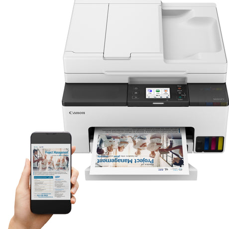 Canon maxify gx2051 alt-i-en inkjetprinter med faxfunktion (hvid, print, kopi, scan, fax, Wi-Fi)