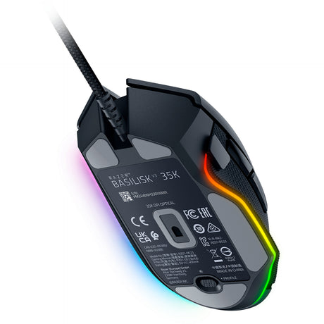 Razer basilisk v3 35k gaming mus (sort, 35000 dpi, chroma rgb)