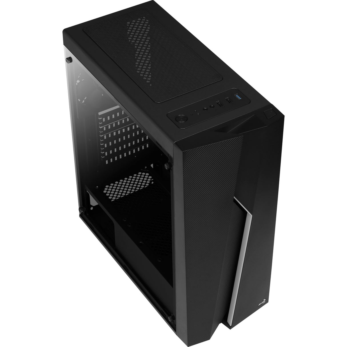 Aerocool bolt midi tårnhus (sort | 3x USB-A | RGB | vindue)