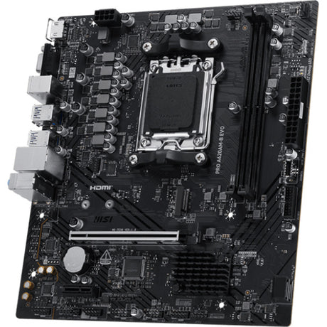 MSI Pro A620AM-B EVO Socket AM5 bundkort (RAID, 2,5 GB-LAN, lyd, µATX)