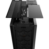 Vær stille! silent base 802 vindue midi tårnhus (sort | 2x USB-A | 1x USB-C | vindue)