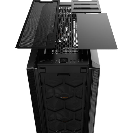 Vær stille! silent base 802 vindue midi tårnhus (sort | 2x USB-A | 1x USB-C | vindue)