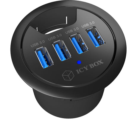 Icy box ib-hub1403 USB-hub (sort, 4x USB 3.0)