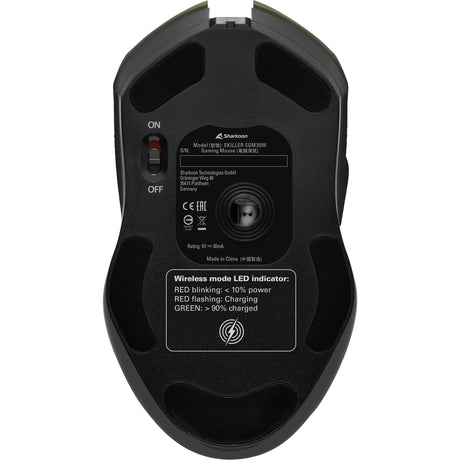 Sharkoon skiller sgm30w gaming mus (sort, 600 - 6000 dpi, rgb, 2,4 ghz usb)