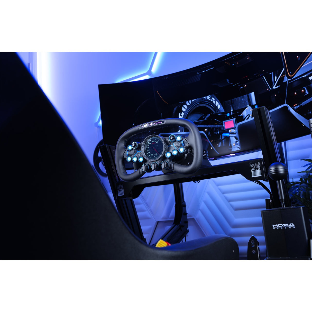 Moza vision gs styr add-on (sort carbon)