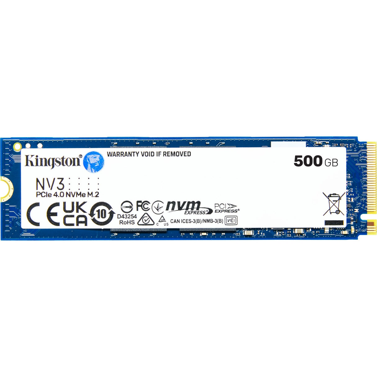Kingston nv3 500 gb ssd (snv3s 500g, pcie 4.0 x4, nvme, m.2 2280)