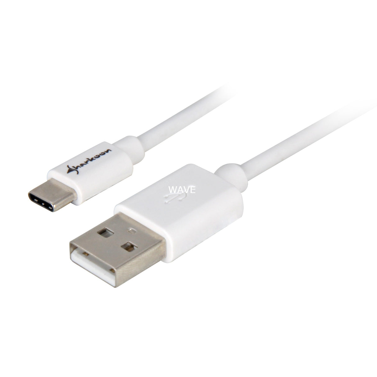 Sharkoon USB-A 2.0 - USB-C-kabel (hvidt, 0,5 meter)