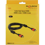 Delock højhastigheds HDMI – HDMI en han > HDMI et hankabel (sort, 3 meter)