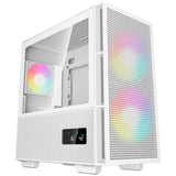 Deepcool ch360 digitalt mini tårnhus (hvid | 1x USB-A | 1x USB-C | RGB | hærdet glas)