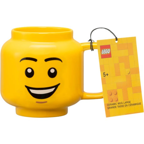 Værelse københavn lego keramik krus - glad dreng, stor (gul)