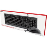Trust primo tastatur mus sæt, desktop sæt (sort, amerikansk layout, membran)