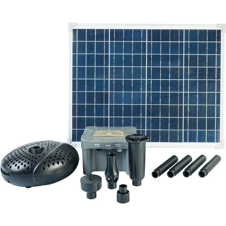 Ubbink solarmax 2500 batteripumpe (sort, inkl. solpanel, pumpe og batteri)