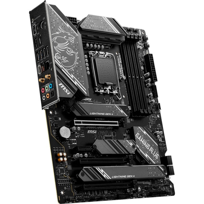 MSI Z790 Gaming Plus Wi-Fi Socket 1700 bundkort (grå sort, RAID, 2,5 GB-LAN, Wi-Fi 6e, BT, lyd, ATX)