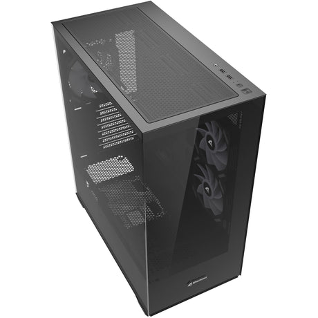 Sharkoon sk6 argb midi tårnhus (sort | 2x usb-a | rgb | hærdet glas)
