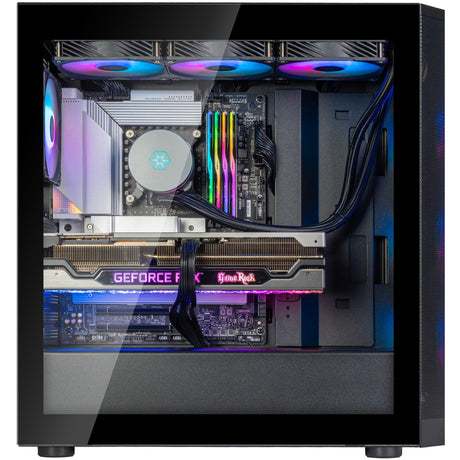 Silverstone Fara 514x Midi Tower-hus (sort | 2x USB-A | 1x USB-C | RGB | hærdet glas)