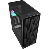Sharkoon VK2 RGB MIDI Tower-hus (sort | 2x USB-A | RGB | hærdet glas)